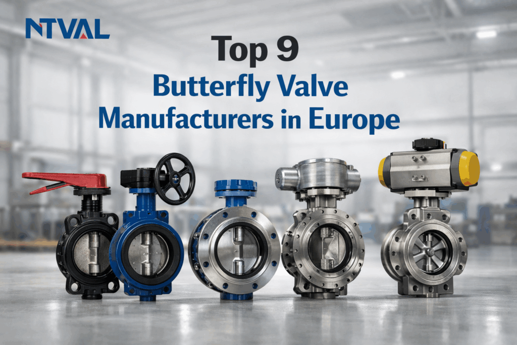 top butterfly valve manufacturers in Europe comparison showing industrial valve designs